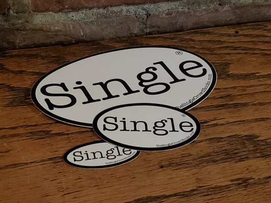 Bundle No. 1: Single® labeled small, medium and large stickers.