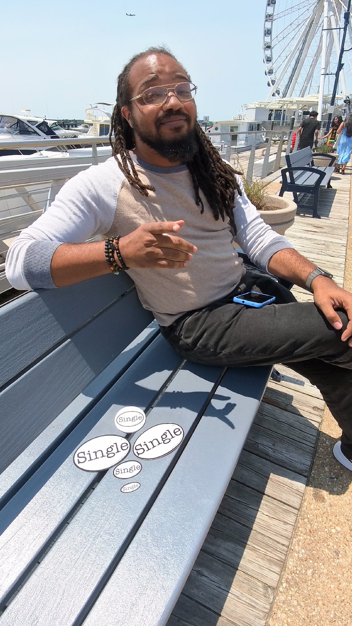 Dwight sits with The Single® Crowd Rock’s Bundle No.3, which includes the Single® labeled Magnet.
