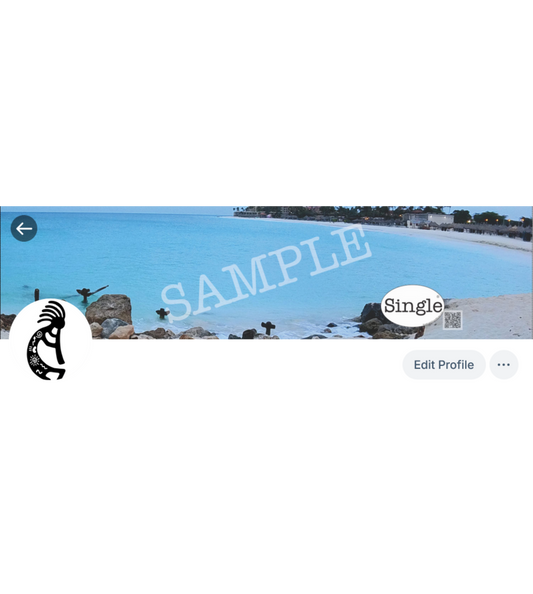 Screenshot of a Bluesky profile with Beach Morning Walk set as the banner/cover photo.