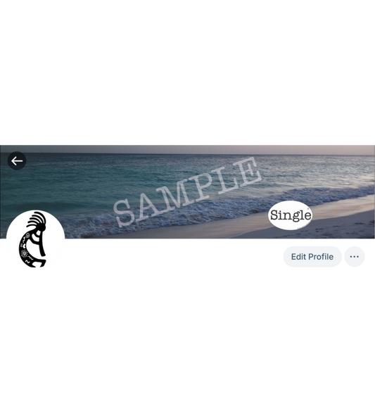 Screenshot of a Bluesky profile with Beach Sunset Walk set as the banner/cover photo.
