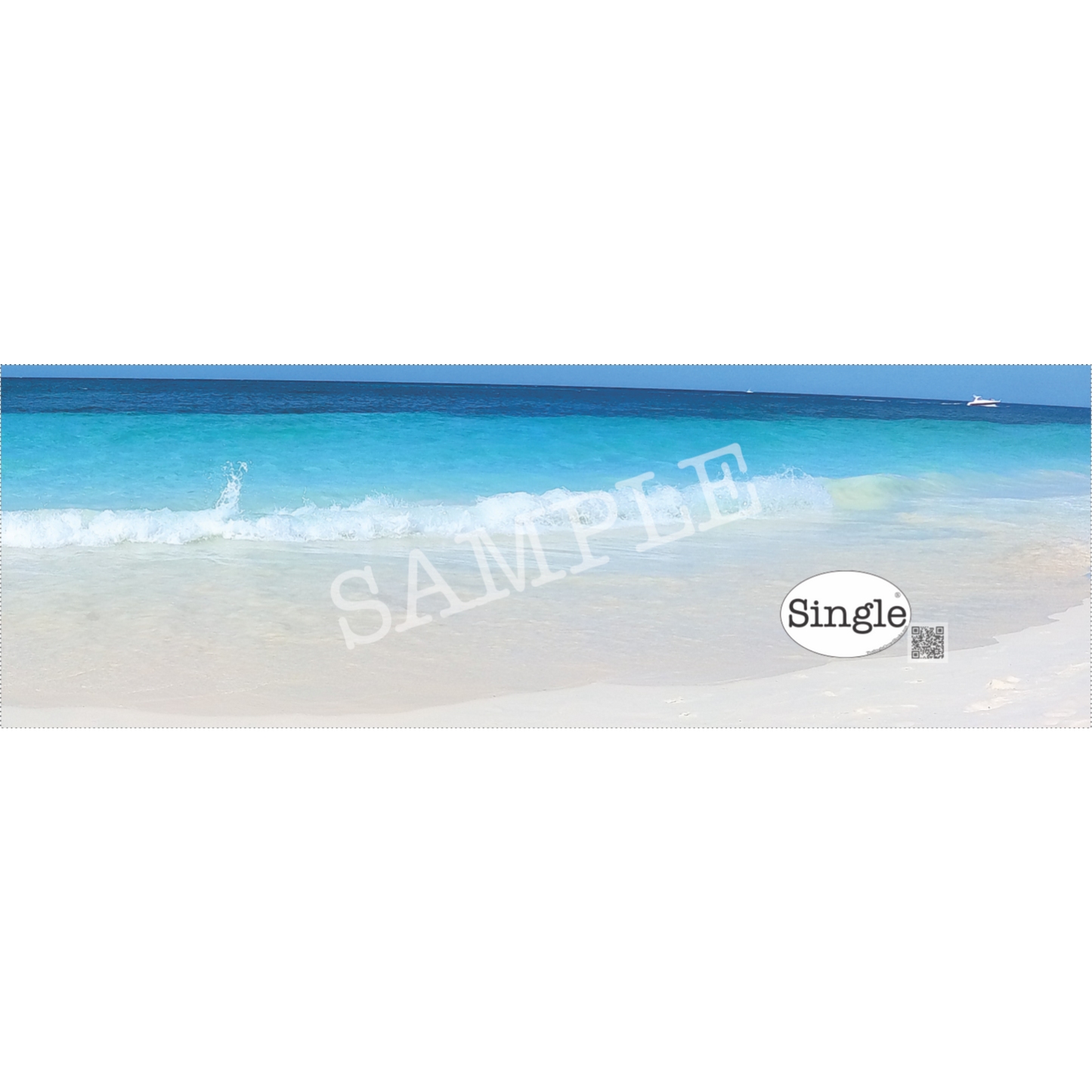 Beach Waves banner/cover photo with “Single®” Logo overlay “.