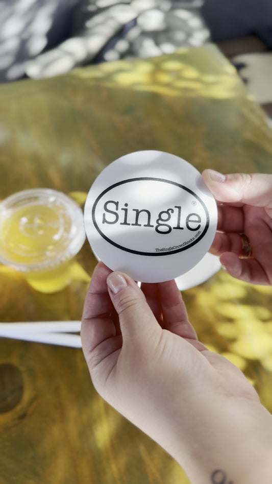 Angelina shows of her new Single® Drink Coaster.