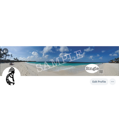 Screenshot of a Bluesky profile with Beach Relaxation set as the banner/cover photo.