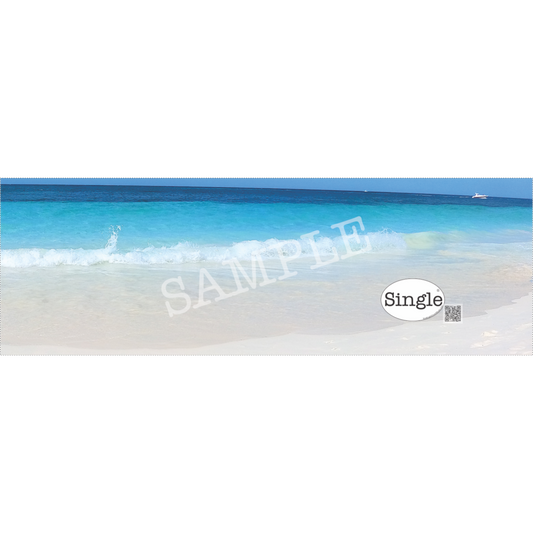 Beach Waves banner/cover photo with “Single®” Logo overlay “.