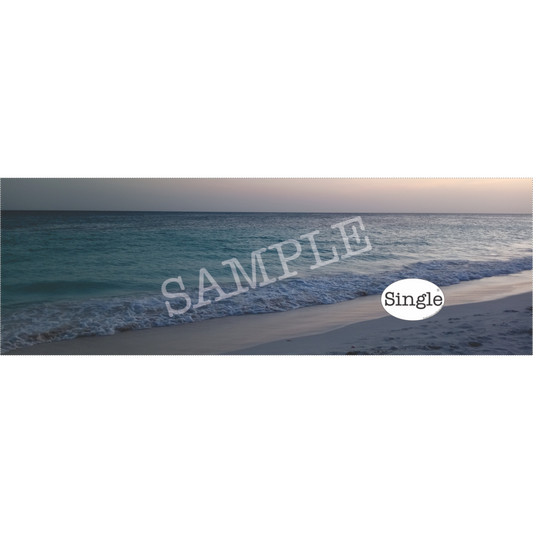 Beach Sunset Walk banner/cover photo with “Single®” Logo overlay “.