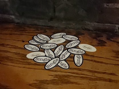 Single® labeled Small size Stickers